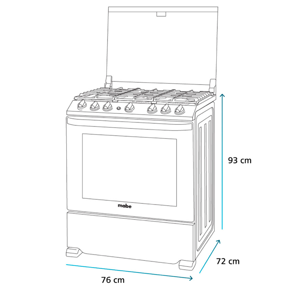 Cocina de Gas Mabe 30 pulgadas CMA3020FG1